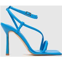 schuh santana strappy high heels in blue