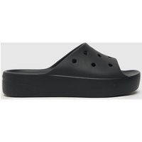 Crocs classic platform slide sandals in black