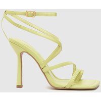 Schuh Sicily Strappy Square Toe High Heels In Green
