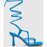 Schuh Sigrid Strappy Square Toe High Heels In Blue