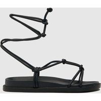 schuh taz ankle tie sandals in black