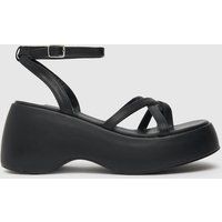 schuh stormi toe loop flatform high heels in black