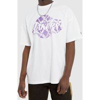 New Era Infill Logo Cotton Mens T-Shirts in White, Size: XS