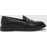 schuh leticia snaffle loafer flat shoes in black