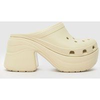 Crocs siren heeled clog sandals in beige
