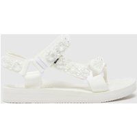 ARIZONA LOVE trekky crystal pearl sandals in white