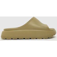 schuh Tatia Footbed Slider Sandals in Light Green