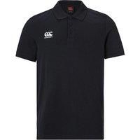 Canterbury Men/'s Waimak Cotton Polo Shirt | Rugby Shirt | Casual Top For Long Lasting Comfort, Black, M