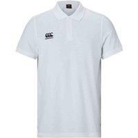 Canterbury Men/'s Waimak Cotton Polo Shirt | Rugby Shirt | Casual Top For Long Lasting Comfort, White, S