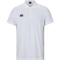Canterbury Men/'s Waimak Cotton Polo Shirt | Rugby Shirt | Casual Top For Long Lasting Comfort, White, L