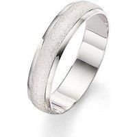 The Love Collection 9 Carat White Gold 5Mm Patterned Wedding Band