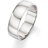 The Love Collection Palladium 6 Mm D-Shape Wedding Band