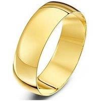 The Love Collection Personalised 9Ct Yellow Gold D Shape Wed