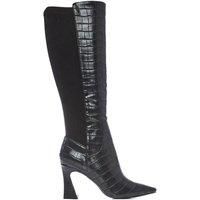 'Sarisa' Patent Mocc Croc Heeled Boots