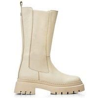 Moda In Pelle Women's Itzel Leather Cleated Soled Mid-Calf Chelsea Boots