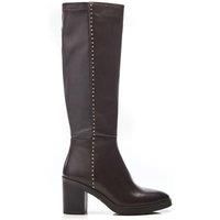Moda In Pelle Women's Trinitie Leather Block Heeled Lined Knee High Boots