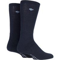 2 Pair Navy Dunbar Cushioned Golf Socks Men's 7-11 Mens - Glenmuir