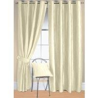 Jazz Ready Made Eyelet Curtain Natural Bed Runner