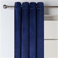 Argos Home Matt Velvet Dimout Eyelet Curtains  Navy