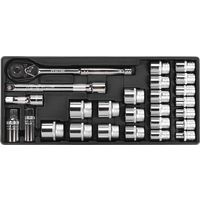 Sealey TBT21 Tool Tray with Socket Set, 1/2" Square Drive, 176.5mm x 397mm x 55mm