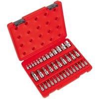 Sealey Ak6197 TRX Socket & Security Socket Bit Set 38Pc 1/4In 3/8In & 1/2In