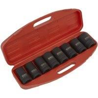 Sealey AK888M 8 Piece Impact Socket Set 1" Drive Deep Sockets