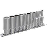 Sealey AK2671 Socket Set 11pc 1/4inSq Drive 6pt Deep WallDrive Imperial