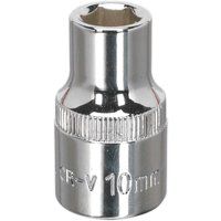 Sealey WallDrive Socket 10mm 1/2" Square Drive Fully Polished Socket Set SP1210