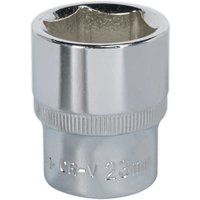 Sealey Premier WallDriveÂ® Socket 23mm 1/2"Sq Drive Fully Polished