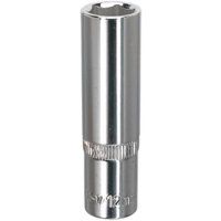 Sealey SP3812D Walldrive Fully Polished Deep Socket, 3/8" Square Drive, 12mm