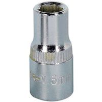 Sealey Premier WallDriveÂ® Socket 6mm 1/4"Sq Drive Fully Polished