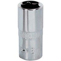 Sealey Premier WallDriveÂ® Socket 8mm 1/4"Sq Drive Fully Polished