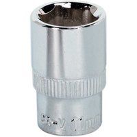 Sealey Premier WallDriveÂ® Socket 11mm 1/4"Sq Drive Fully Polished