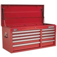 Sealey Ap41110 Topchest 10 Drawer With Ball Bearing Runners Heavy-Duty - Red