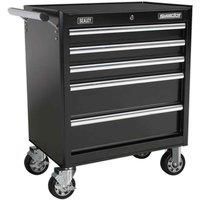 Sealey AP33459B 5 Drawer Rollcab with Ball Bearing Runners, 685mm x 465mm x 850mm, Black