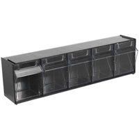Sealey APDC5 5 Bins Stackable Cabinet Box, Black