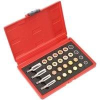 Sealey Oil Drain Sump Plug Thread Repair Tool Set M13-M20 Taps Gearbox