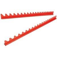 Sealey WR02 Sharks Teeth Spanner Rack Magnetic, Red, 2 Pieces
