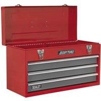 Sealey AP9243BB Tool Chest 3 Drawer Portable with Ball Bearing Slides - Red/Grey