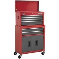 Sealey Heavy Duty Topchest & Rollcab 6 Drawers 75mm Castors Sliding Bearings
