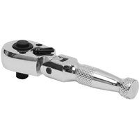 Sealey Ratchet Wrench Flexi-Head Stubby 1/4"Sq Drive - AK660SF