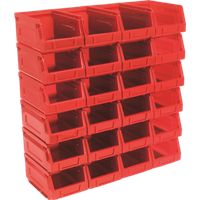 Sealey Plastic Storage Bin 105 x 165 x 85mm Red Pack of 24 TPS224R