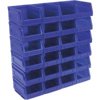 Sealey Plastic Storage Bin 105 x 165 x 85mm Blue Pack of 24 TPS224B