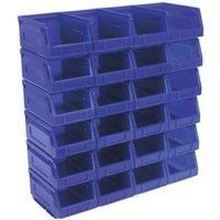 Sealey Plastic Storage Bin 105 x 165 x 85mm Blue Pack of 24 TPS224B