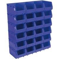 Sealey Plastic Storage Bin 150 x 240 x 130mm, Blue - Pack of 24 TPS324B