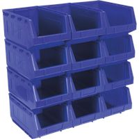 SEALEY - TPS412B Plastic Storage Bin 210 x 355 x 165mm - Blue Pack of 12