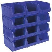 SEALEY - TPS412B Plastic Storage Bin 210 x 355 x 165mm - Blue Pack of 12