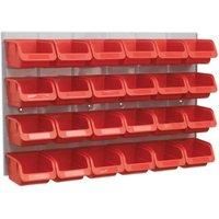 Sealey TPS130 Bin and Panel Combination Unit, Red, 24 Bins