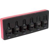 Sealey Impact Spline Socket Bit Set 6pc 1/2"Sq Drive AK5608