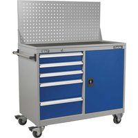 Sealey Industrial Mobile Workstation 5 Drawer & 1 Shelf Locker API1103A